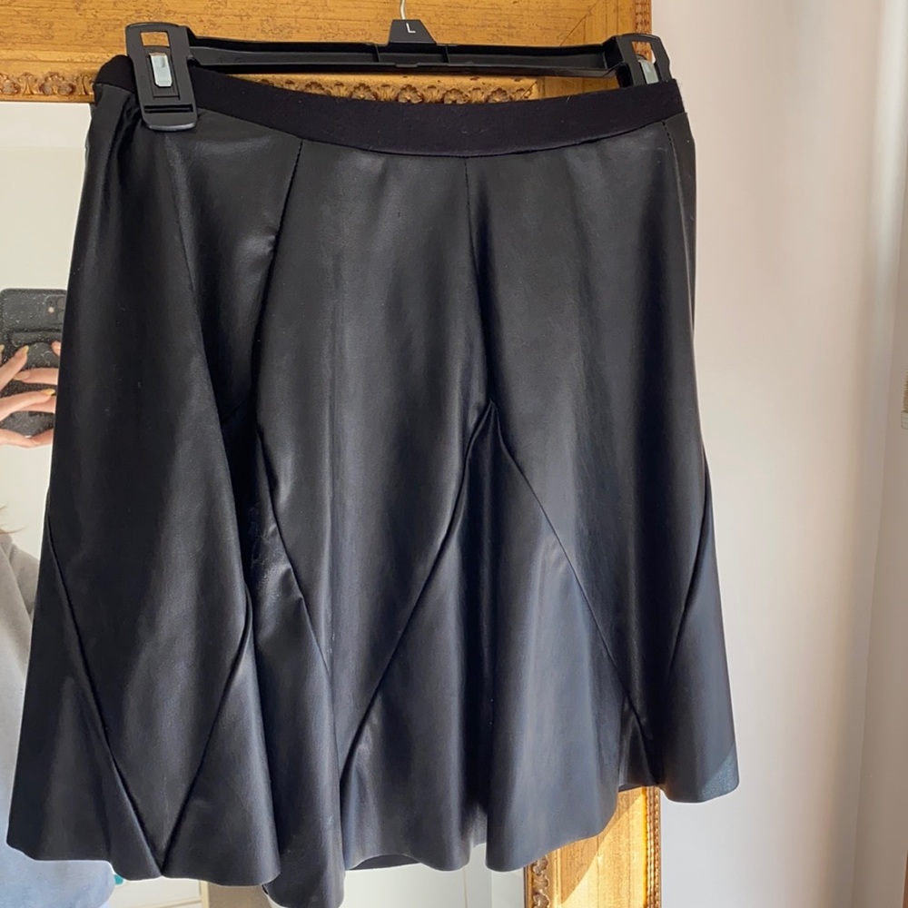 Mini leather skirt